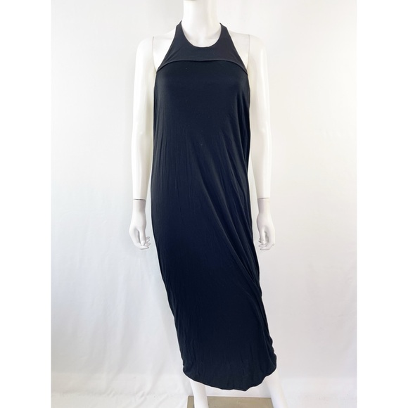 Helmut Lang Maxi Dress Size P Zip Up Racerback Vampirecore Gothic Grunge - Picture 1 of 10